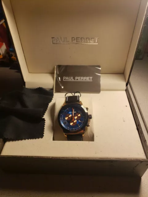 PAUL PERRET UTOPIA Men s Watch Sun Dial Genuine Leather Swiss